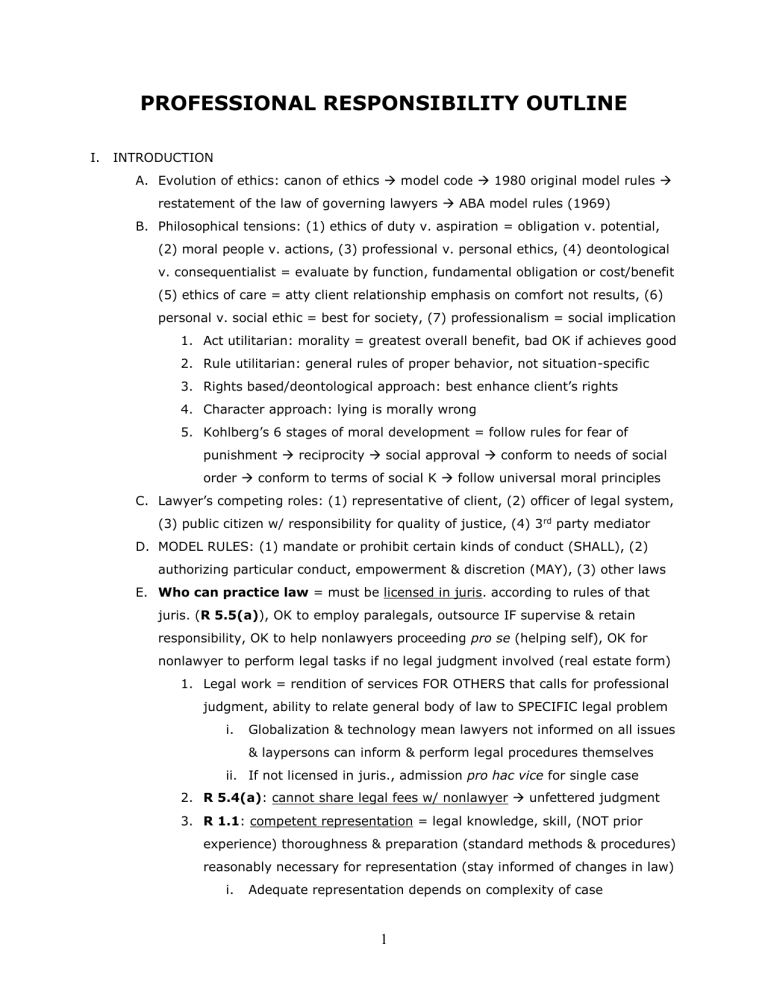 professional responsibility essay sample answer