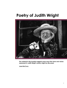 Poetry of Judith Wright - vateliteraturenetwork2007