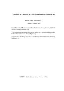 A review of the evidence on the effects of intimate partner violence