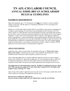 SCHOLARSHIP PROPOSAL - Tennessee AFL
