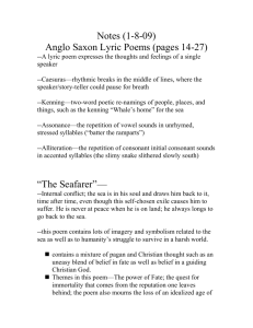 Anglo Saxon Lyric Poems