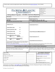 CD037, Course termination or Change Transmittal Form