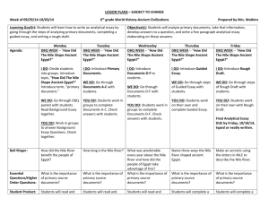 LESSON PLANS – SUBJECT TO CHANGE Week of 09/29/14