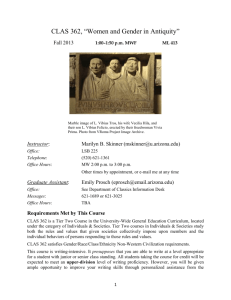 CLAS 362, *Women and Gender in Antiquity