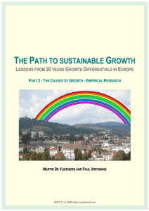 THE PATH TO SUSTAINABLE GROWTH