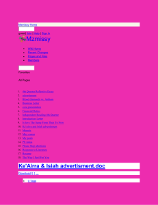 Mzmissy - Ke`Airra & Isiah advertisment.doc