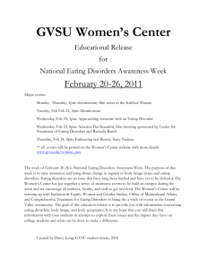 GVSU Women`s Center Educational Release for National Eating