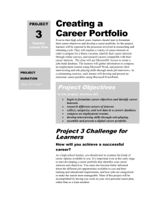 Creating a Career Portfolio