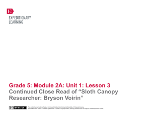 Grade 5: Module 2A: Unit 1: Lesson 3 Grade 5: Module 2A: Unit 1