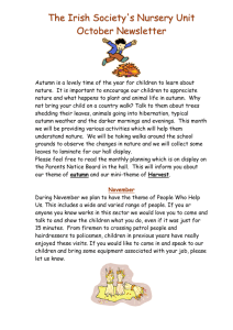 October 2014 Nursery Unit Newsletter