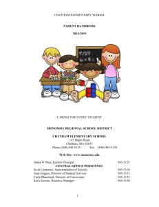 parent handbook - Monomoy Regional School District