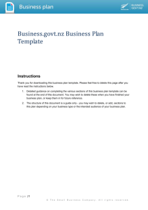 the free start up business plan template