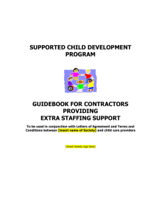 SCDP Extra Staffing Contractor Guidebook