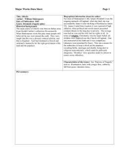 Othello homework help