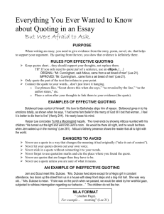 Everything You Ever Wanted to Know about Quoting in an Essay