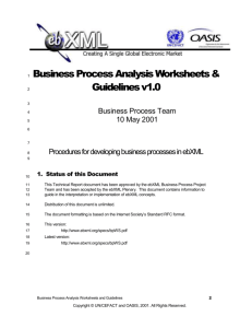 Business Process Analysis Worksheets & Guidelines