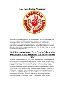 Founding Documents of the American Indian Movement (AIM)