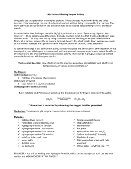 peroxidase enzyme biology lab report half Lab 2: enzyme action (revised fall 2009) experiment 6b: biology with vernier lab 2 - biol 2 1–page of 24 lab 2 enzyme action—effect of enzyme concentration, temperature. peroxidase enzyme biology lab report half Lab 2: enzyme action (revised fall 2009) experiment 6b: biology with vernier lab 2 - biol 2 1–page of 24 lab 2 enzyme action—effect of enzyme concentration, temperature.