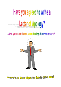 Making RJ Work How to write a letter of apology with young people