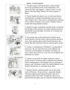 Hamlet – Cartoon Summary 1. The play begins with guards and a