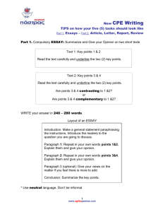 New CPE Writing TIPS on how your five (5) tasks should look like