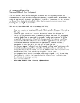 Thesis Statement Persuasive Essay Body Ritual Among The Nacirema Nacirema Essay Assignmentdoc Essay In English For Students also Apa Style Essay Paper Body Ritual Among The Nacirema Horace Miner My Hobby English Essay