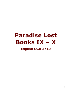 paradise lost pack - English teaching resources
