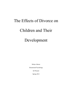 The Effects of Divorce on Children and Their Development