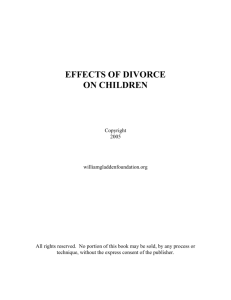 Effects Of Divorce On Children