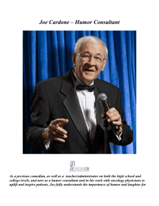 Joe Cardone – Humor Consultant