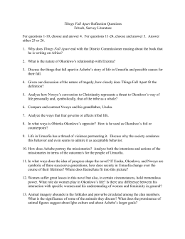 Example Thesis Statements For Essays Things Fall Apart Reflection Questions Jones College Prep Proposal Essay Topics Ideas also The Yellow Wallpaper Essay Things Fall Apart Ideas For Writing Prompts You May Pick A Sample High School Essay