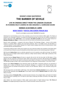 Press Release - The Barber of Seville