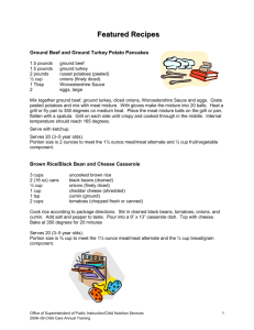 CACFP Recipes - Office of Superintendent of Public Instruction