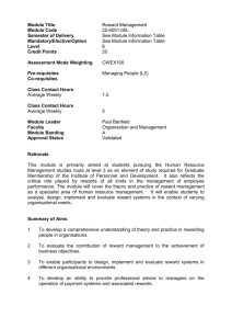 Module Assessment Criteria