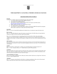 NFHS Equipment, Facilities, Uniform and Rule Changes for