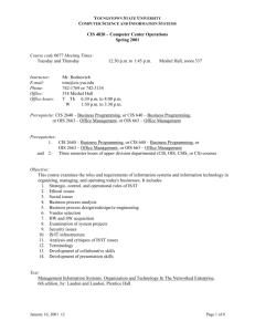 syllabus-s01.doc - YSU Computer Science & Information Systems