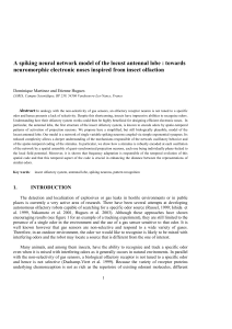 3. the antennal lobe MODEL