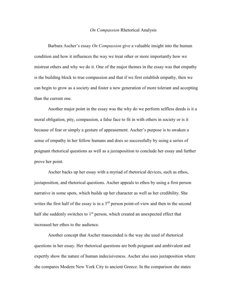 essay about truth and compassion