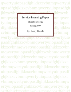 Service Learning Paper