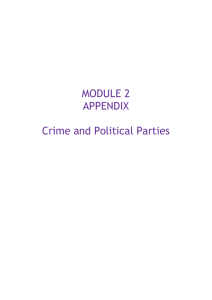 Module 2 Appendix : Crime & Political Parties