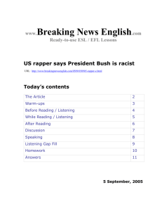 US rapper says President Bush is racist