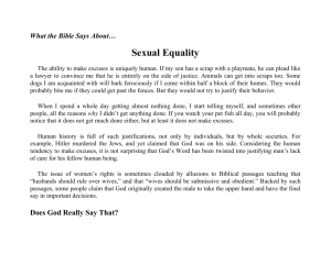 Sexual Equality.doc - What the Bible Says