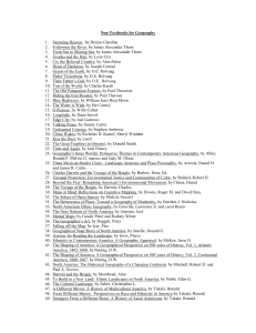 Non-Textbooks for Geography - Highland Park Senior High School