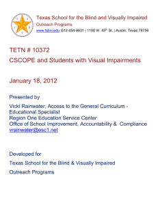 Document #1 - Texas School for the Blind and Visually Impaired