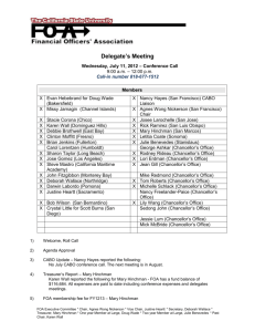 FOA Meeting 7-11-12 - Financial Officers` Association