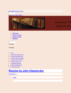 AP English Literature - Reunion by John Cheever.doc