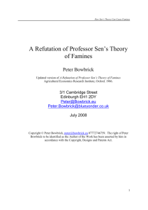 How Sen`s Theory Can Cause Famines