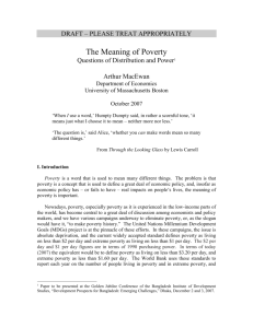 The Meaning of Poverty - University of Massachusetts Boston