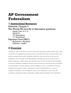 AP Government Federalism Instructional Resources Edwards
