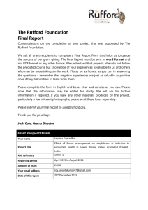 Final Report - The Rufford Foundation